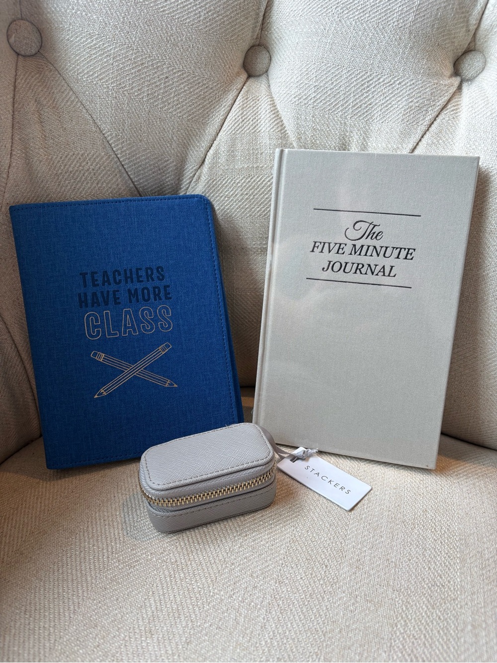 Teacher Gift Bundle | Five Minute Journal + Indigo Journal + Mini Jewelry Case